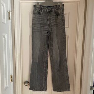 ASOS Gray Men Wide-Leg Jeans